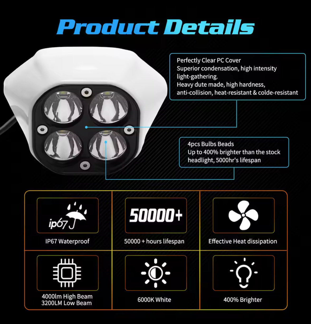 Ultra bee upgraded headlight